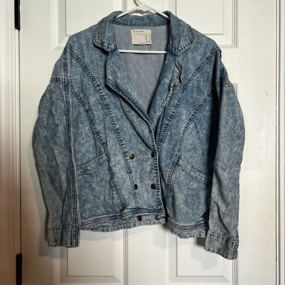 Life in Progress Batwing Denim Jacket - Small